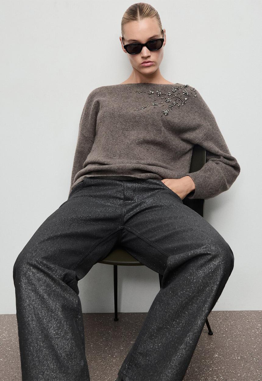 MANGO - Jeans carrie - black