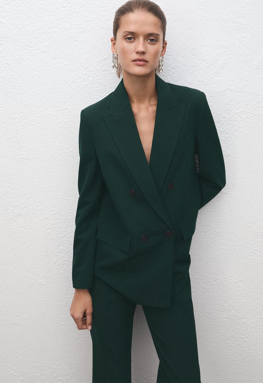MANGO - Trousers irese - green