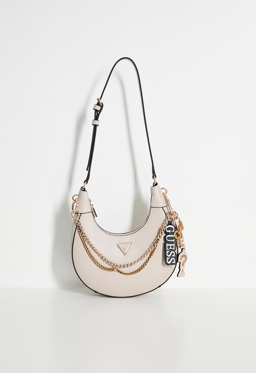 GUESS - Davina shoulder bag- light taupe