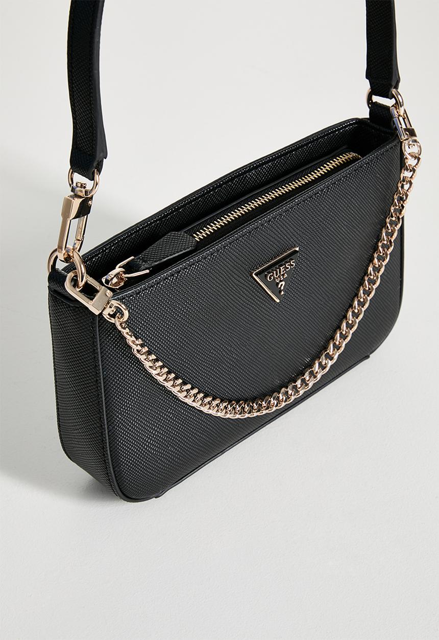 Noelle ii mini top zip shoulder bag- black