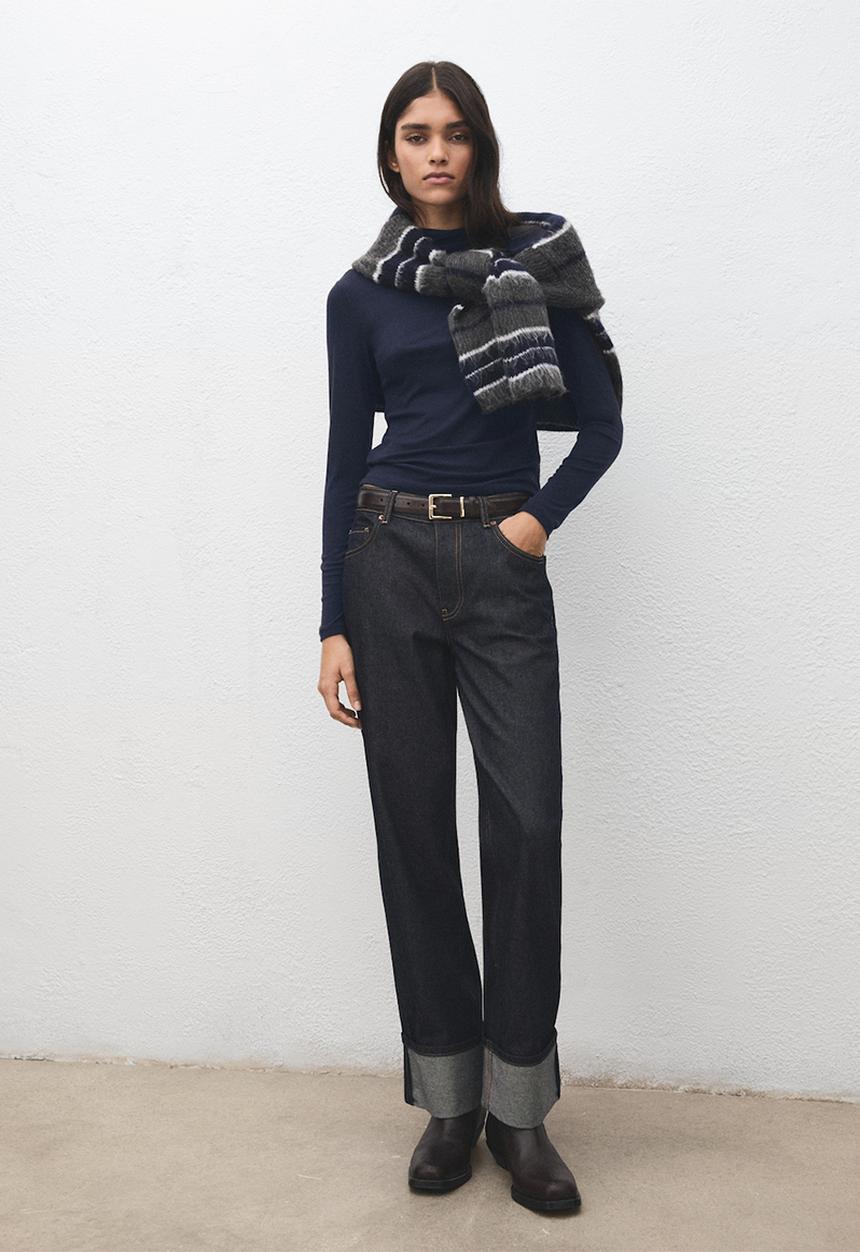 MANGO - T-shirt secondpe - navy