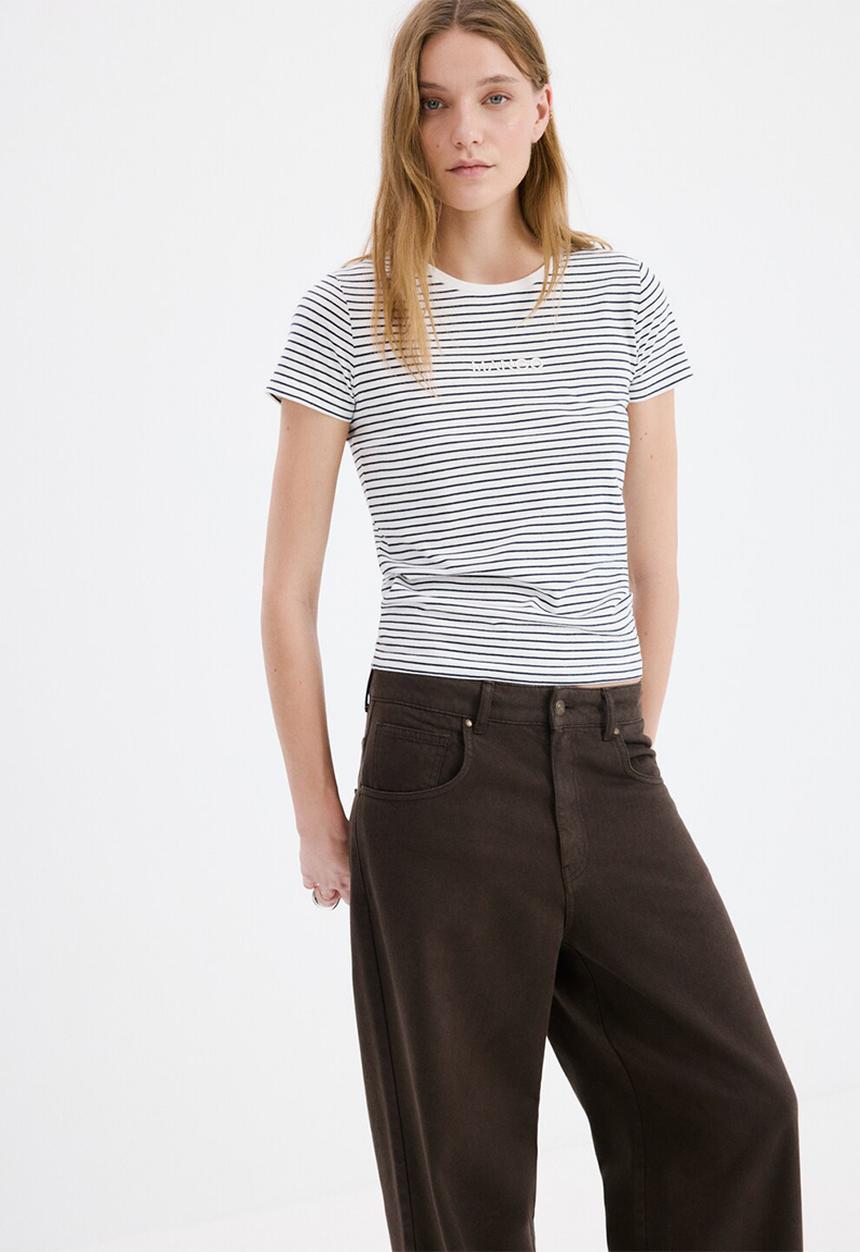 MANGO - T-shirt mangora -  navy