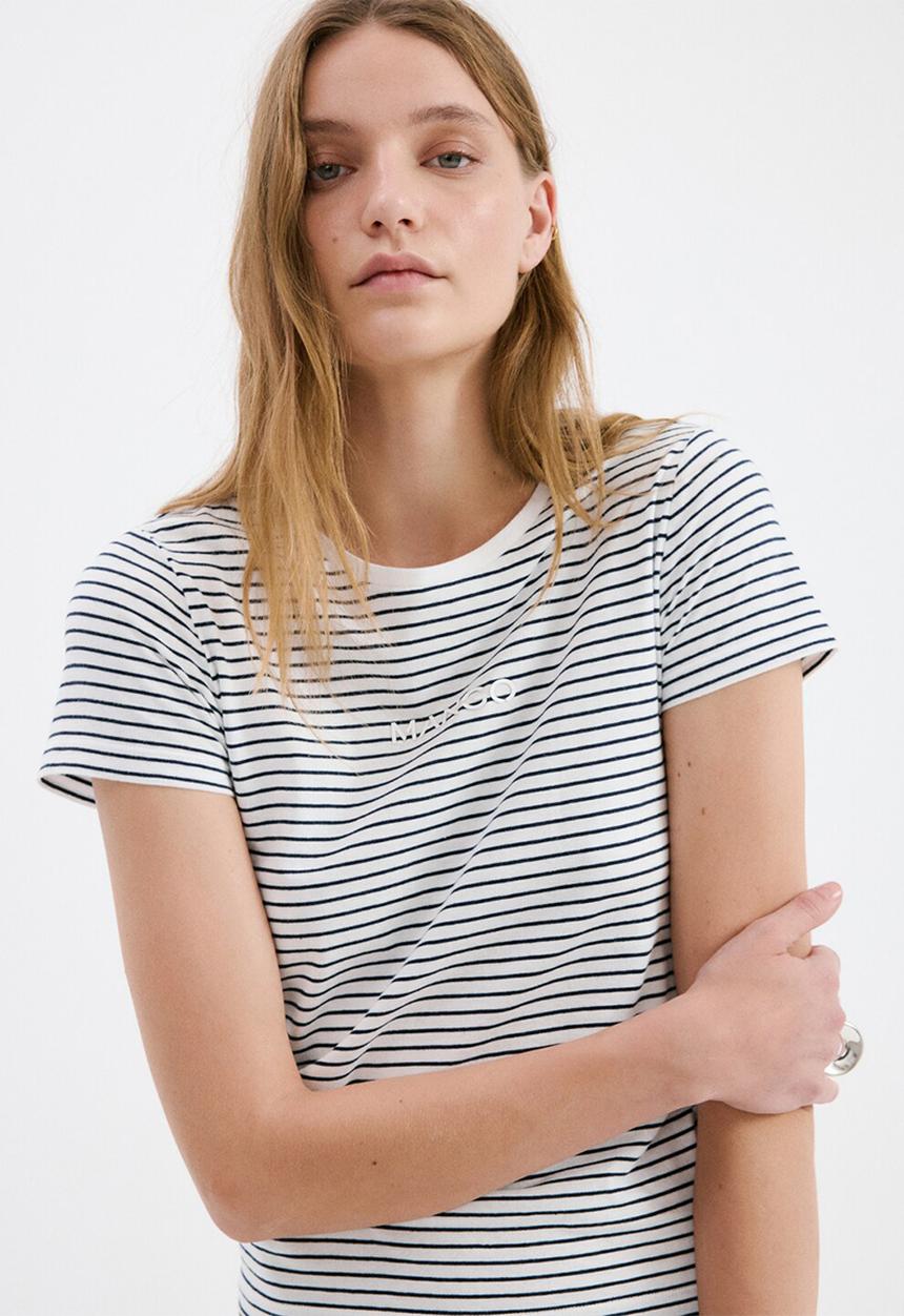 MANGO - T-shirt mangora -  navy