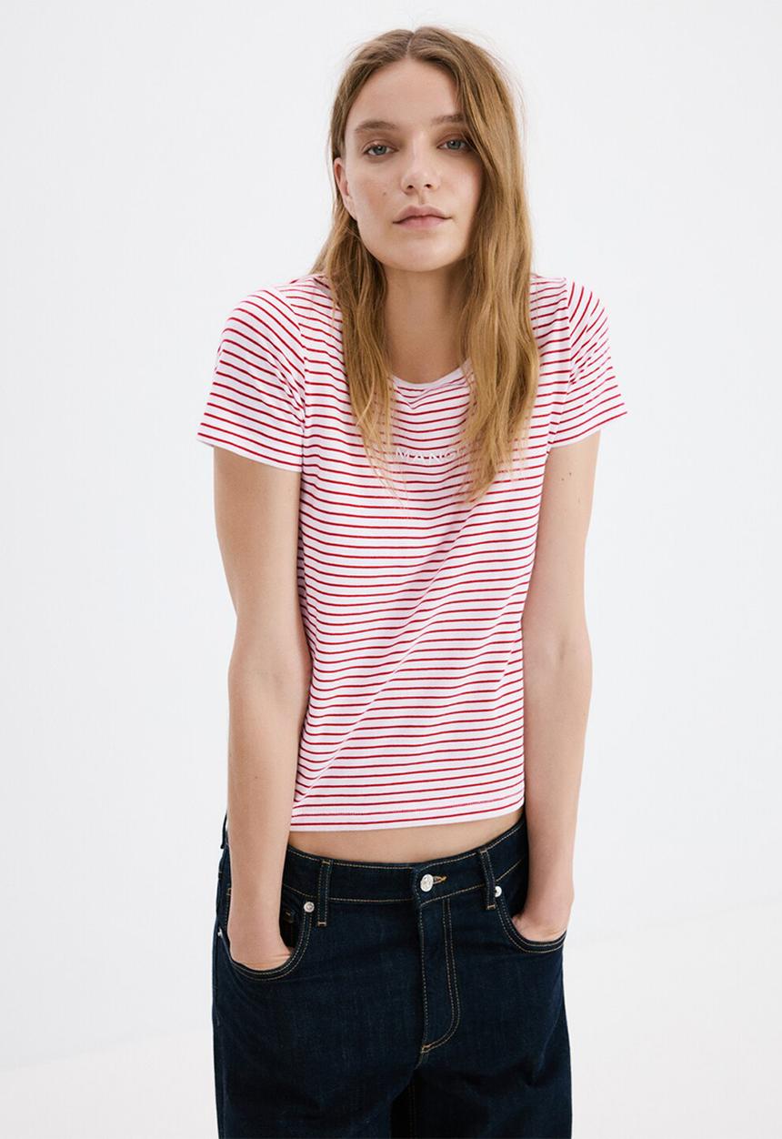 MANGO - T-shirt mangora-w - bright red