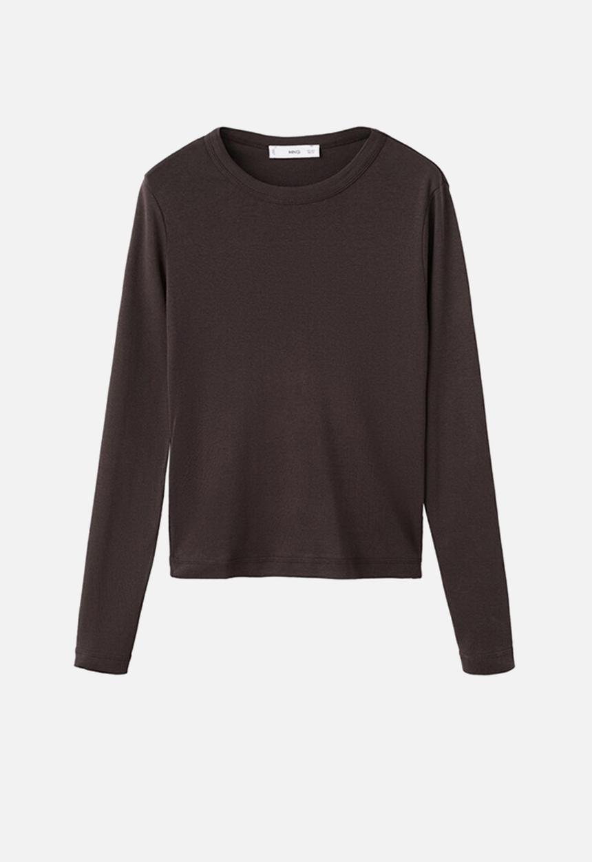 MANGO - T-shirt eni - brown