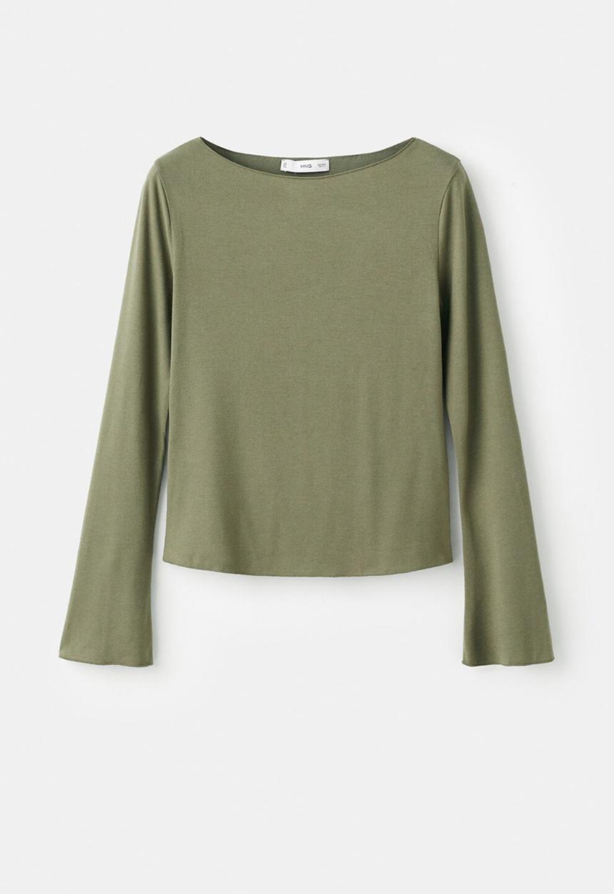 MANGO - T-shirt ani - beige/khaki