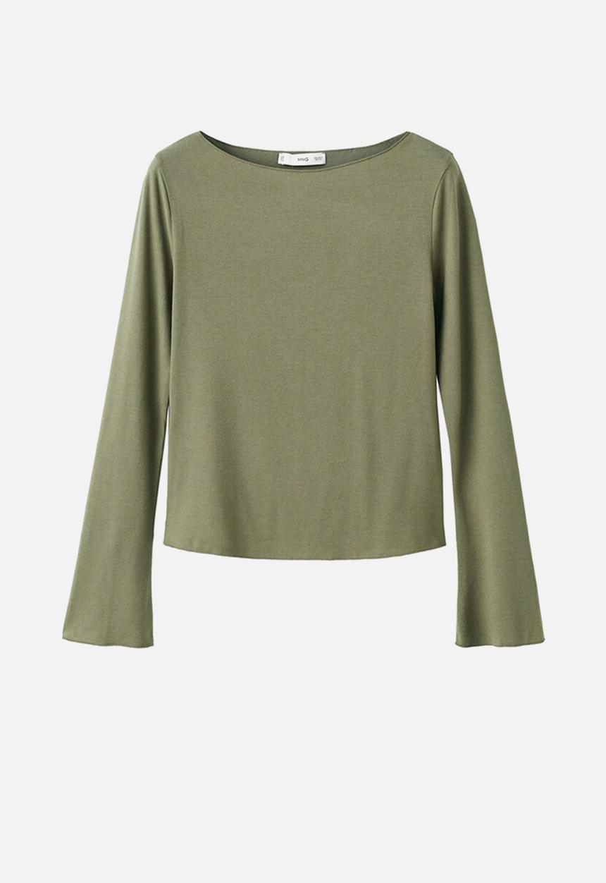 MANGO - T-shirt ani - beige/khaki