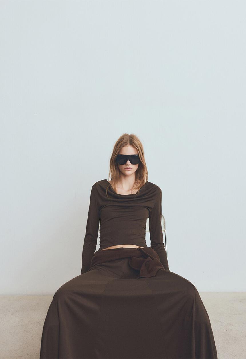 MANGO - T-shirt odette - brown