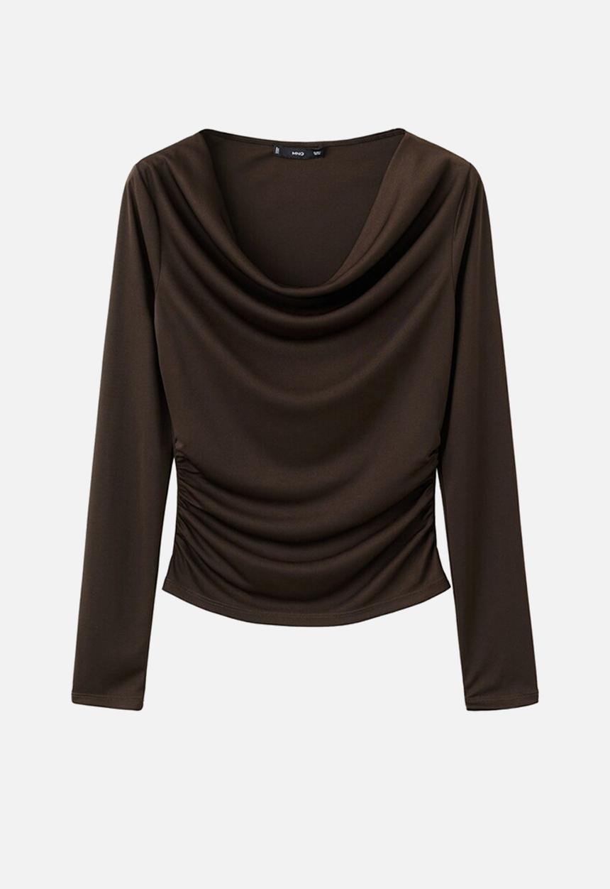 MANGO - T-shirt odette - brown