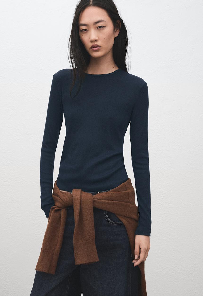 MANGO - T-shirt liloca - dark blue