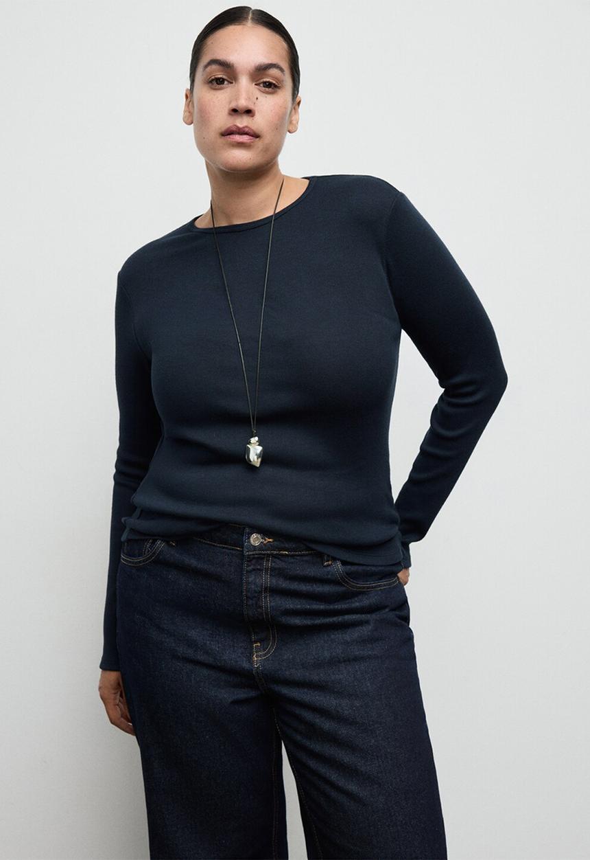 MANGO - T-shirt liloca - dark blue