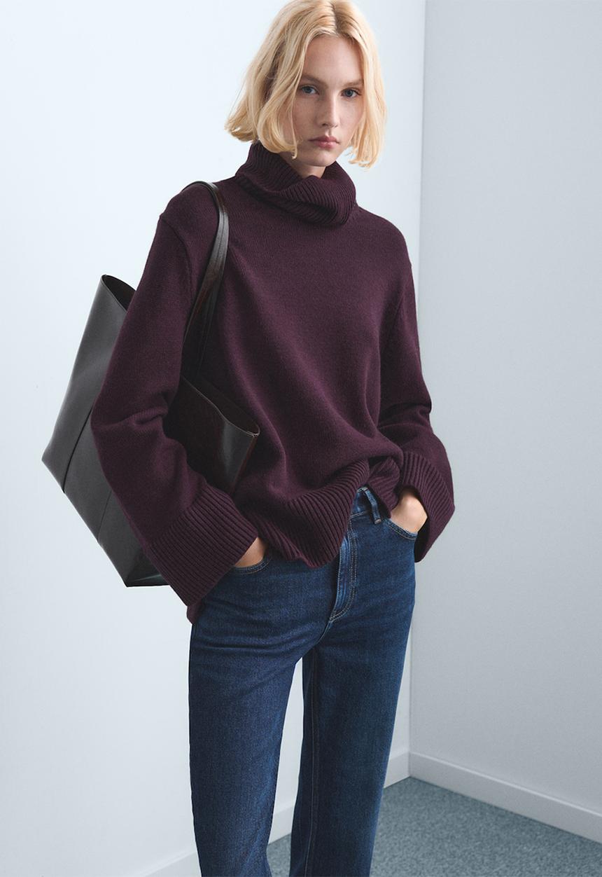 MANGO - Jeans newmom - open blue