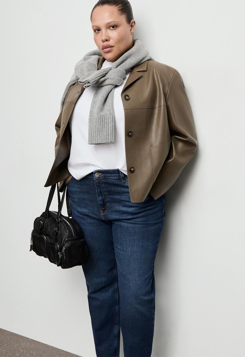 MANGO - Jeans newmom - open blue