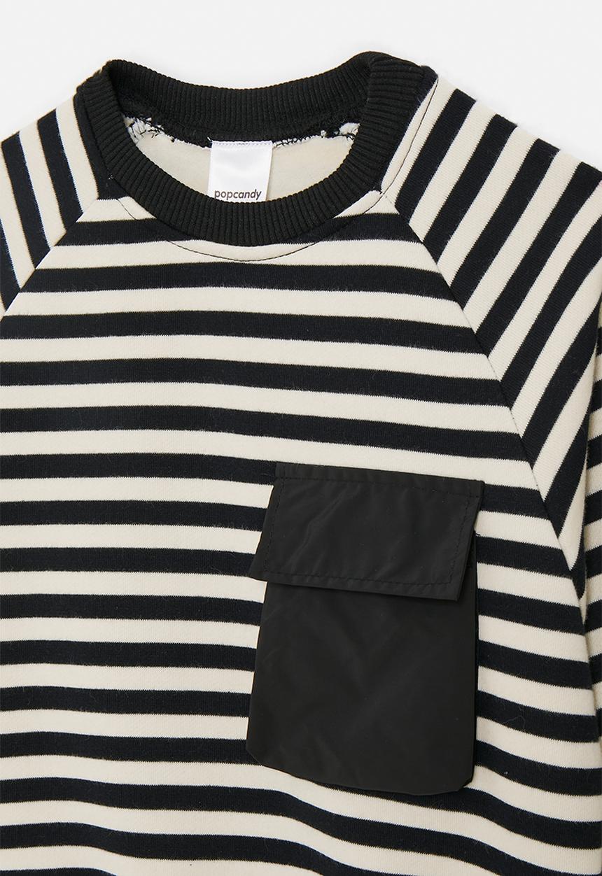 Pop Candy - Sweatshirt with pocket - white/black