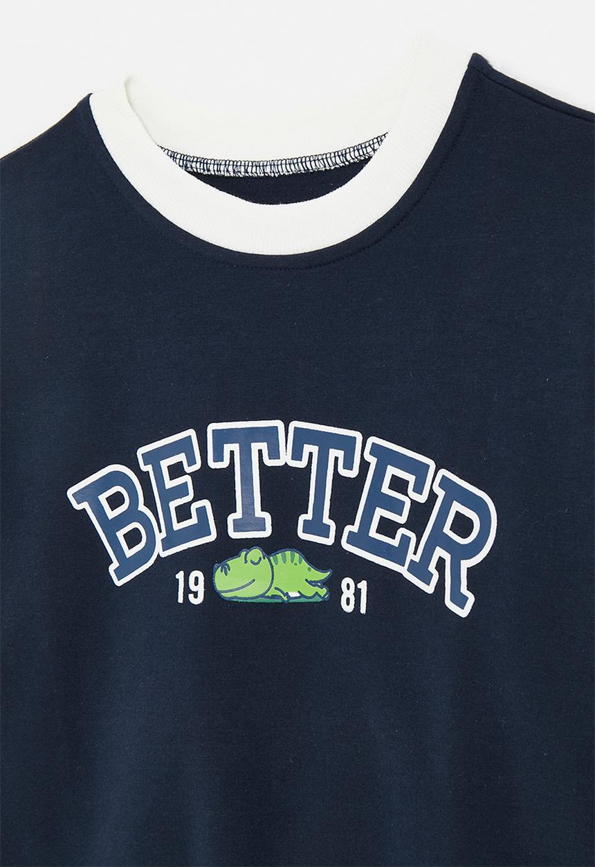 Pop Candy - Slogan sweatshirt - navy/white