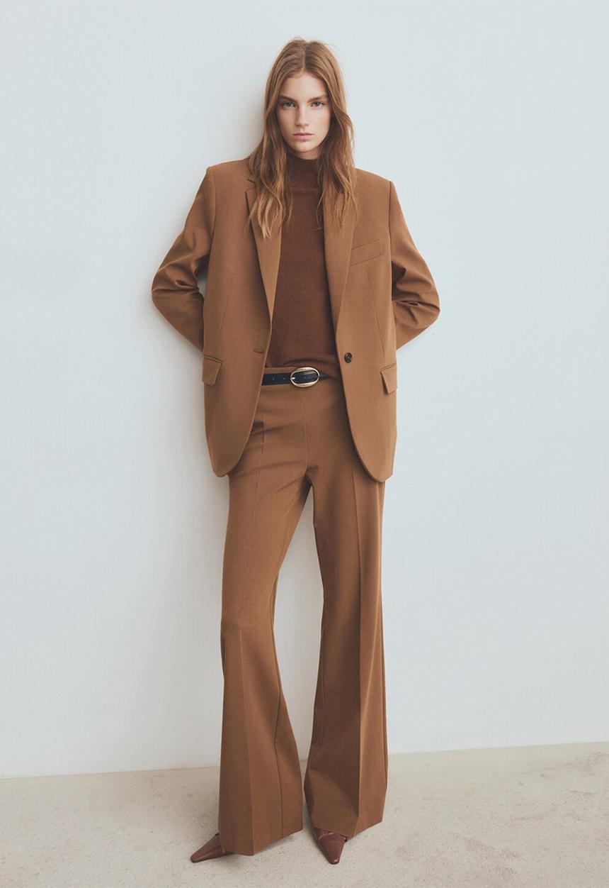 MANGO - Trousers milano - dark brown