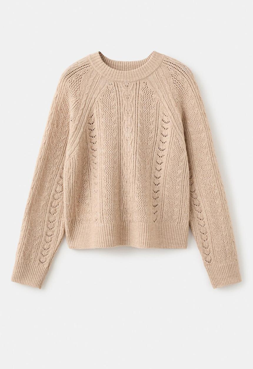 MANGO - Sweater dumbo - medium brown