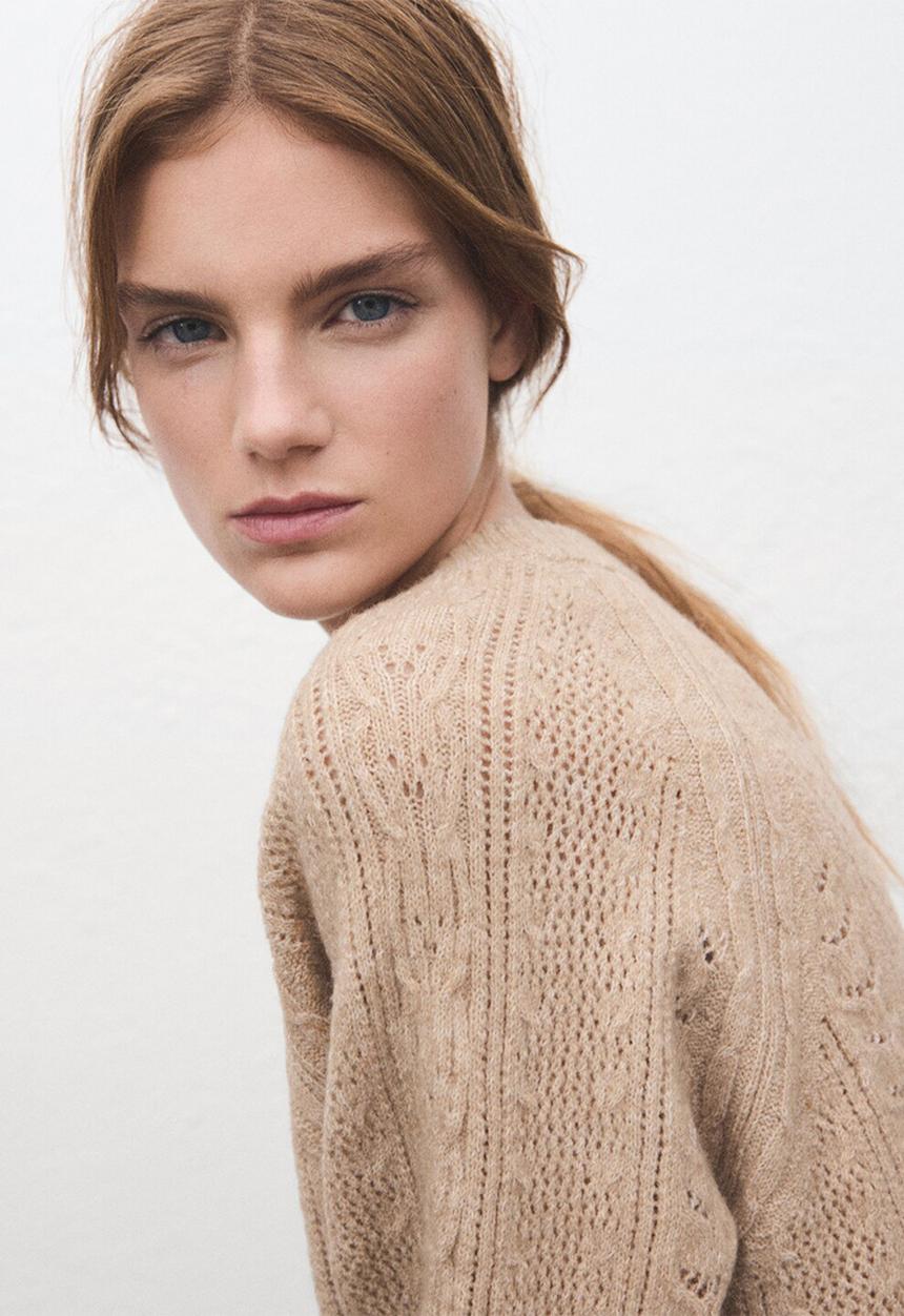 MANGO - Sweater dumbo - medium brown