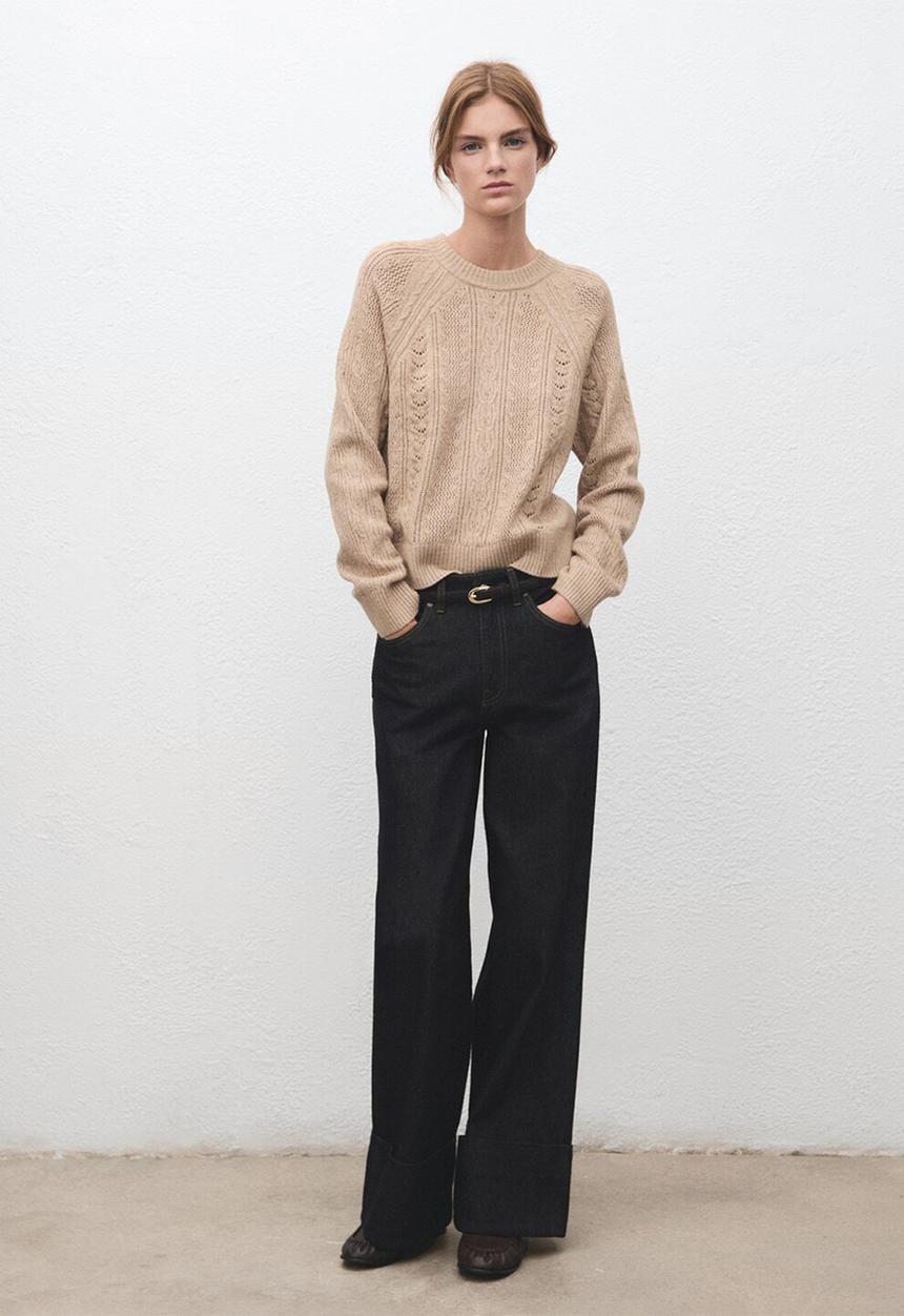 MANGO - Sweater dumbo - medium brown