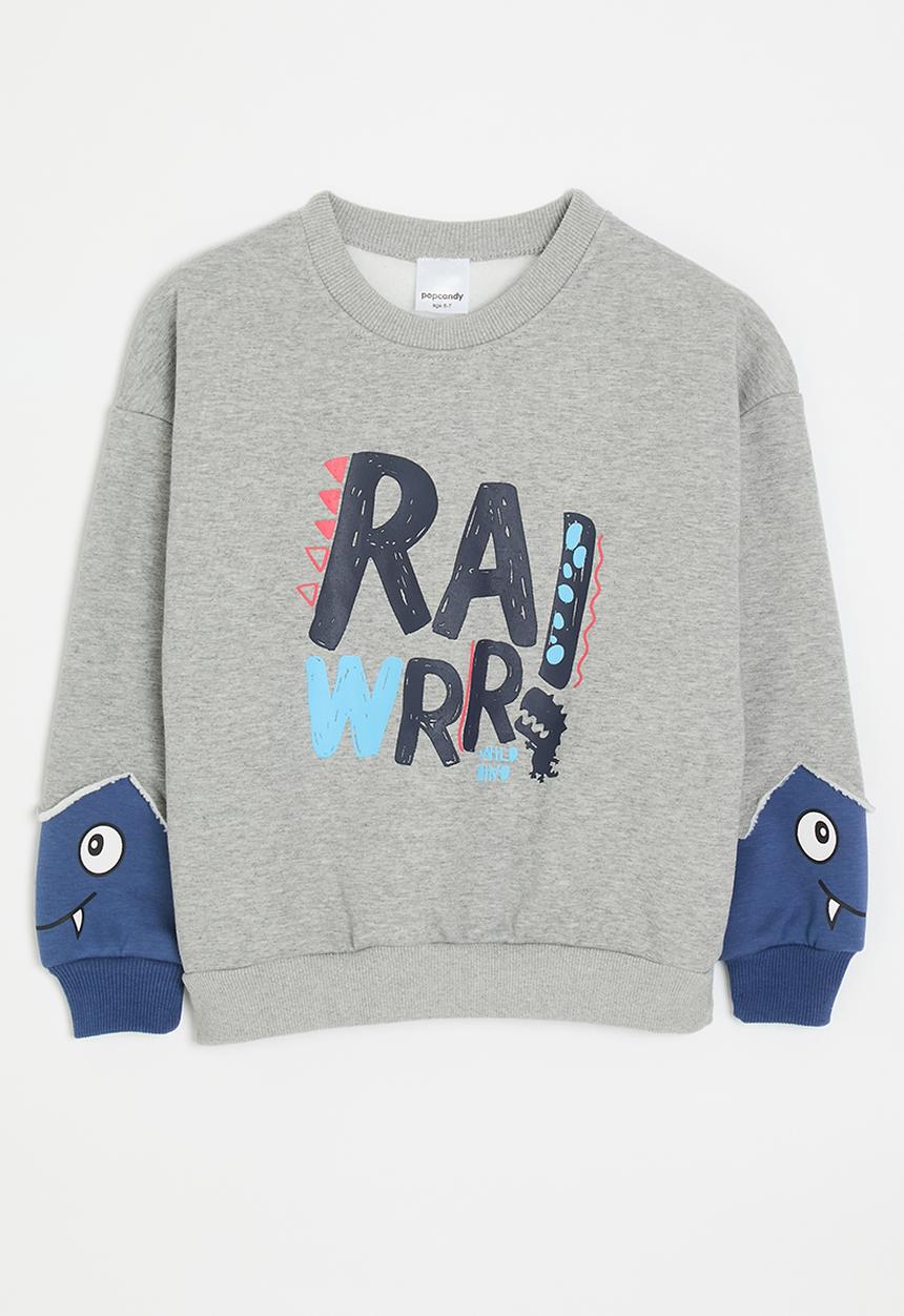 Pop Candy - Dino graphic and sweatshirt - grey/blue/multi
