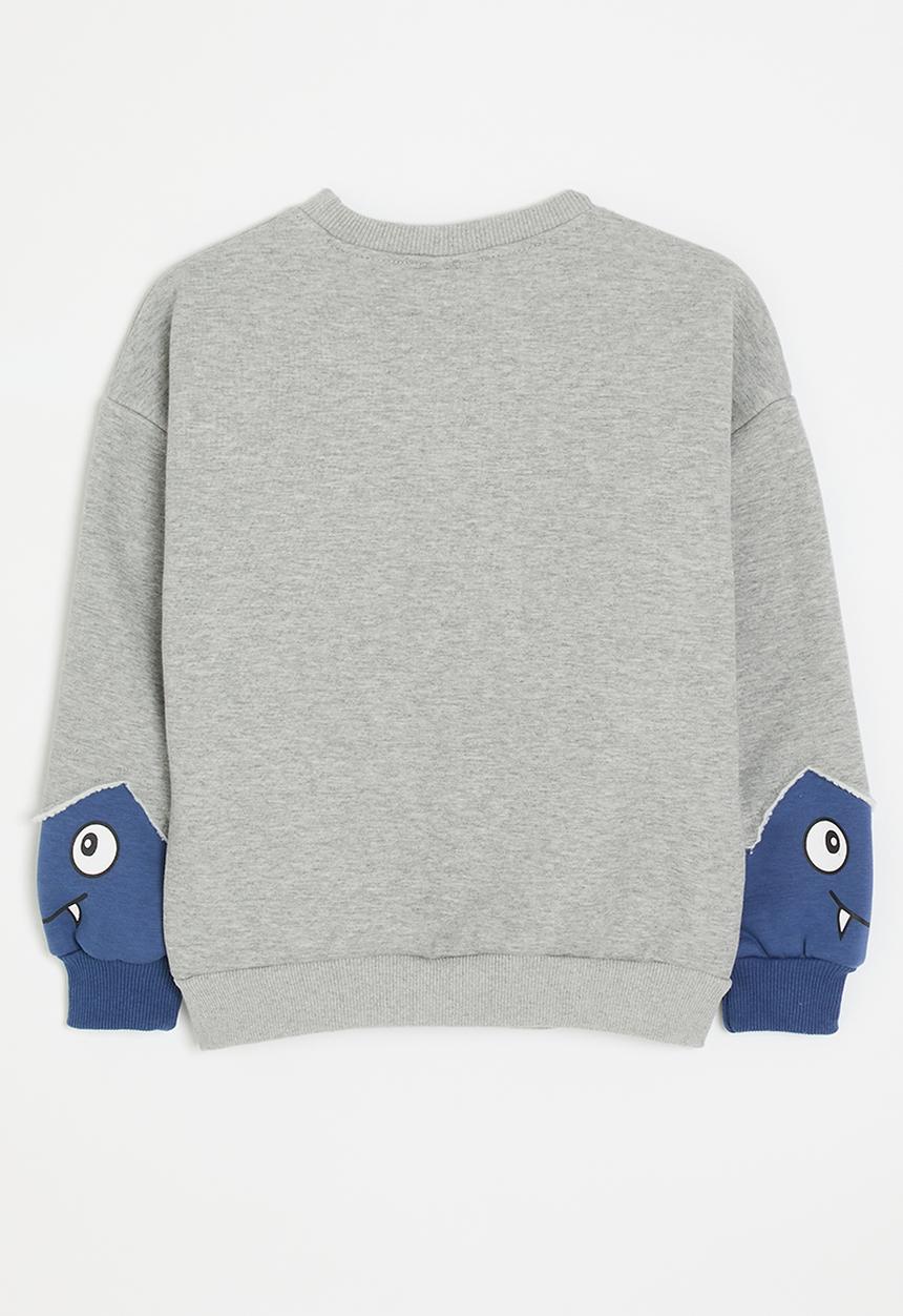 Pop Candy - Dino graphic and sweatshirt - grey/blue/multi