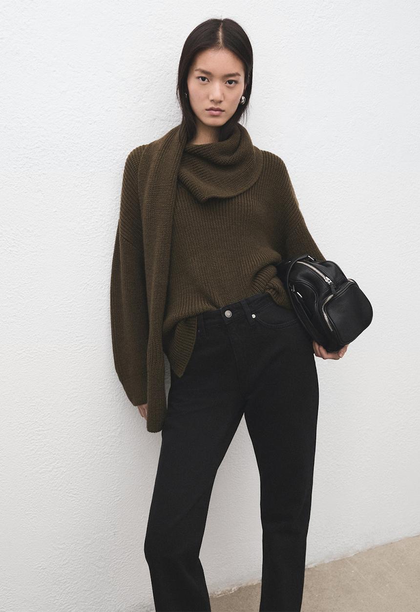 MANGO - Jeans matilda - open gray