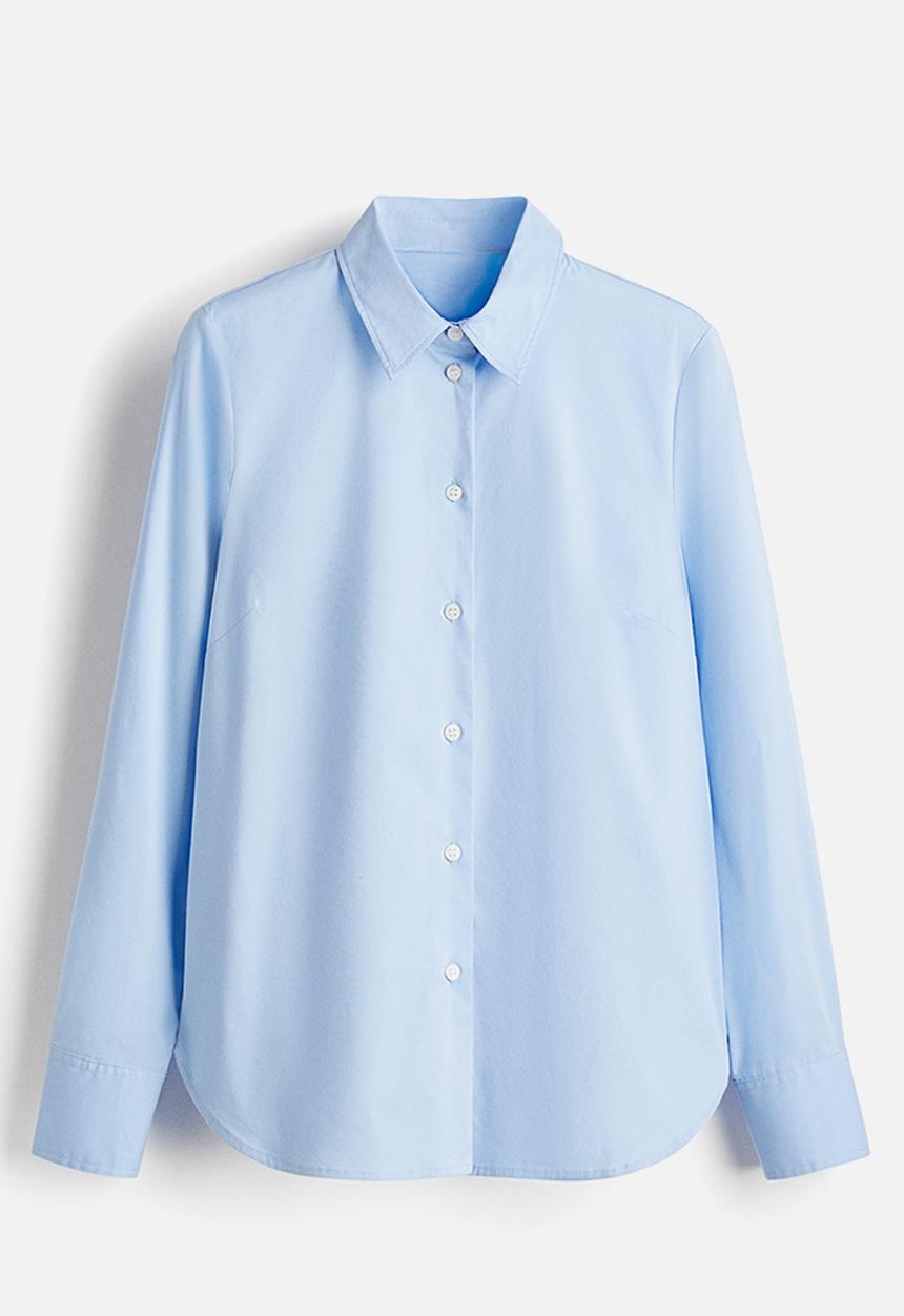 H&M - Cotton-blend shirt - light blue
