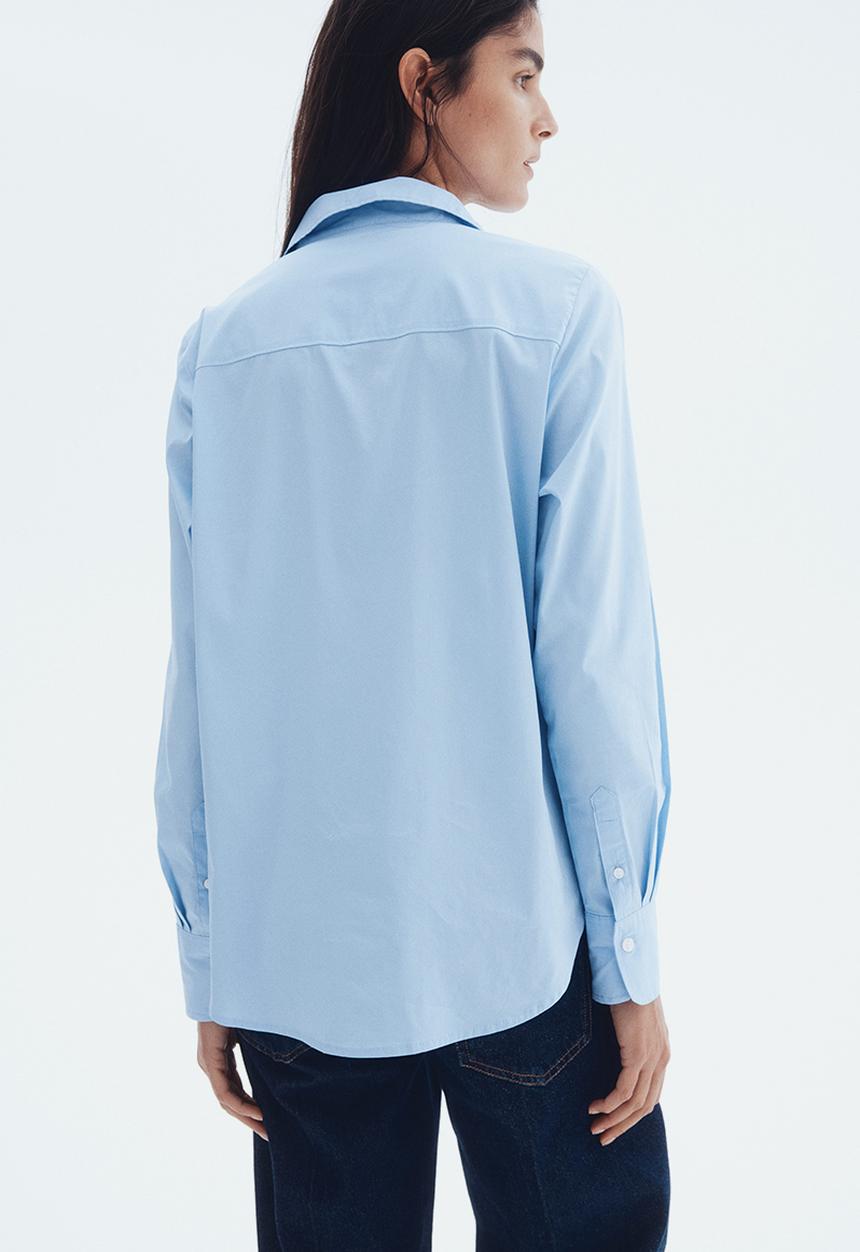 H&M - Cotton-blend shirt - light blue