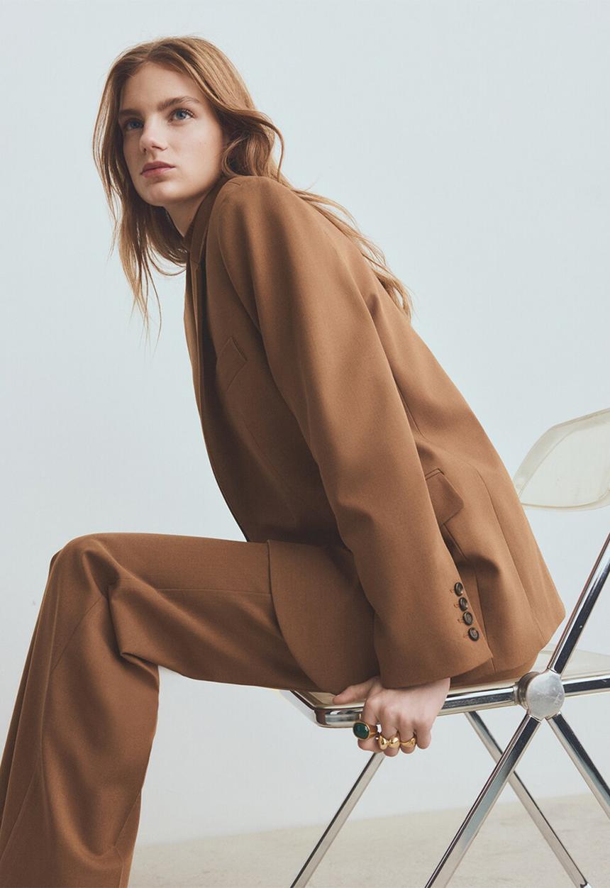 MANGO - Blazer milano - dark brown