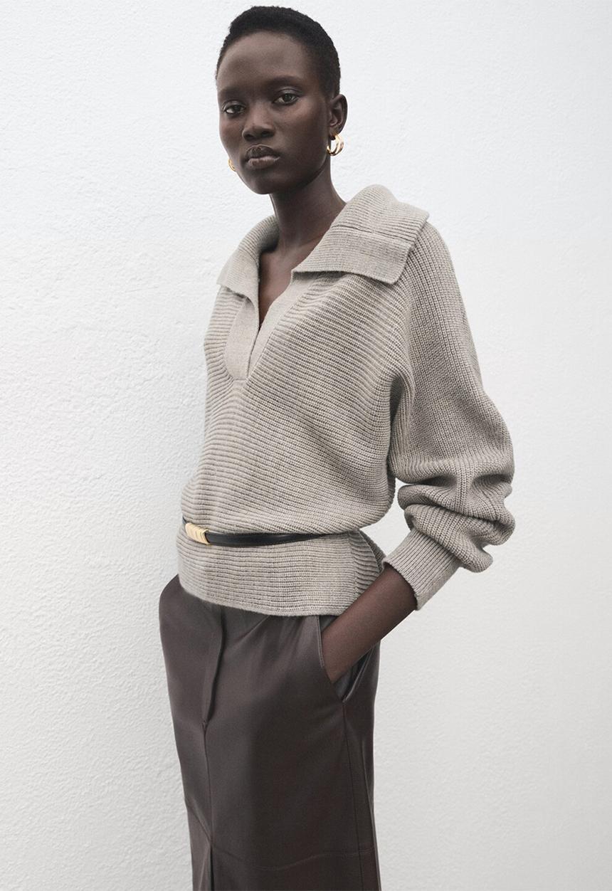 MANGO - Sweater manzana - light/pastel gray