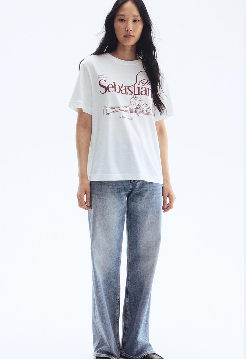 H&M - Printed t-shirt - white san sebastián 