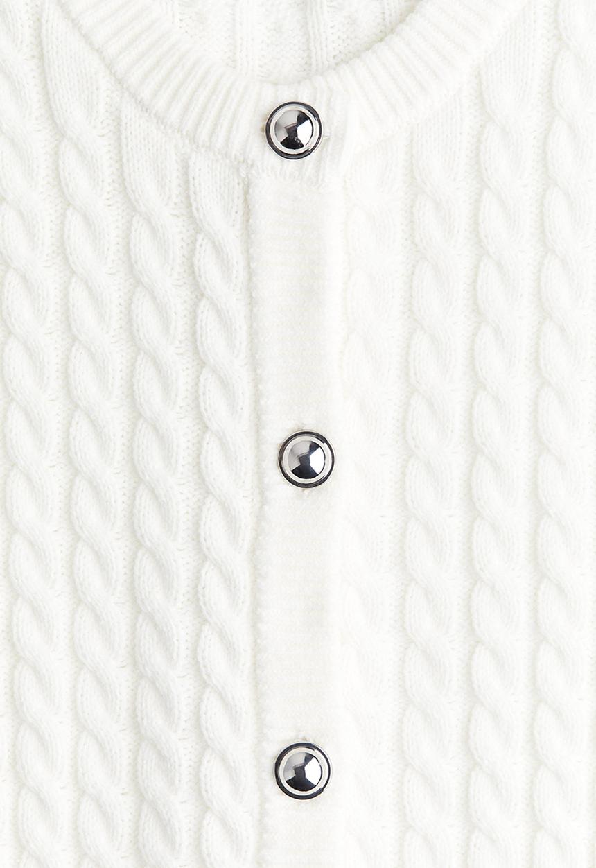 H&M - Cable-knit cardigan - white