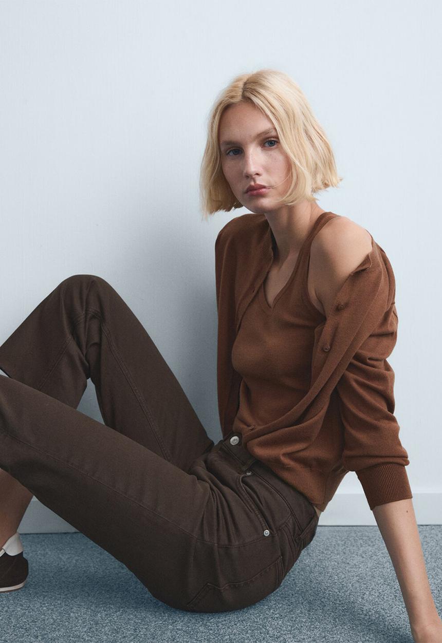 MANGO - Jeans sienna - dark brown