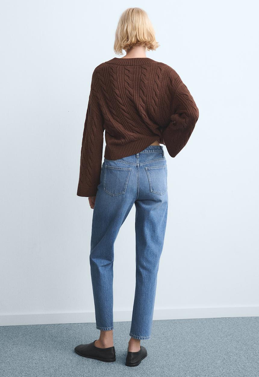 MANGO - Jeans mom2000 - open blue