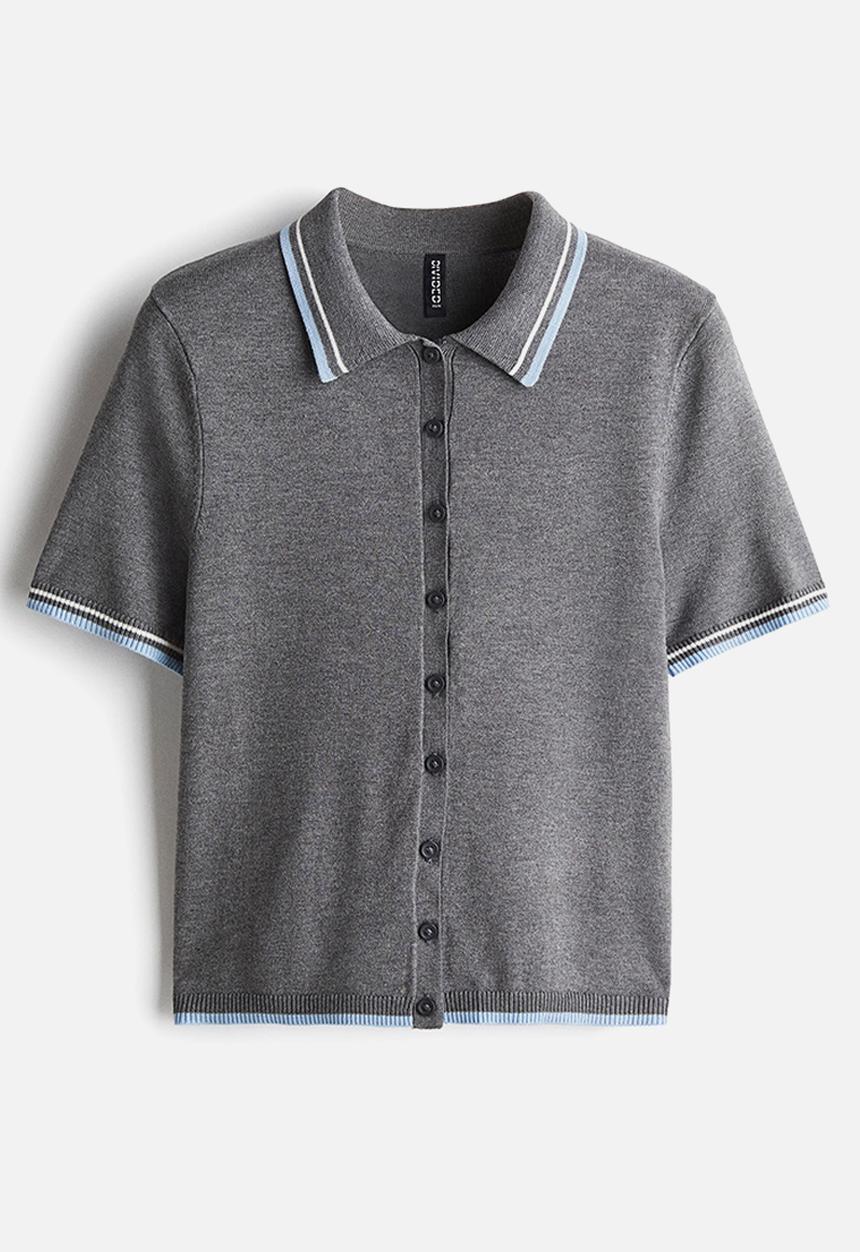 H&M - Short-sleeved cardigan - grey