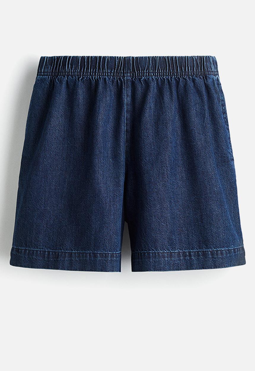 H&M - Denim pull-on shorts - dark denim blue