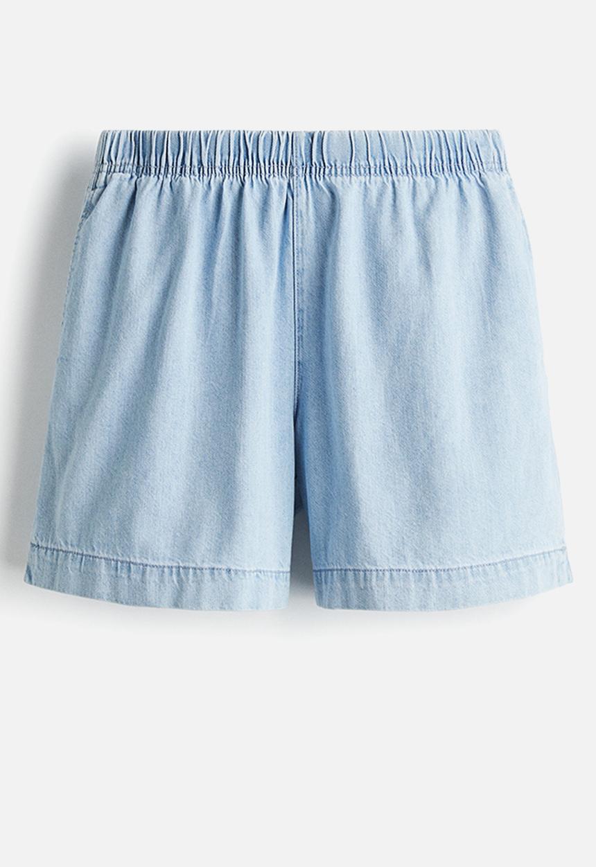 H&M - Denim pull-on shorts - light denim blue 