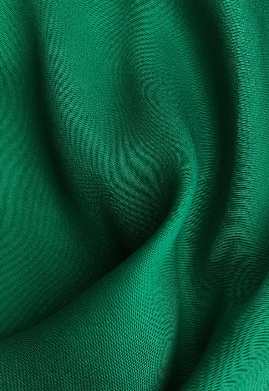 H&M - Flared satin dress - green