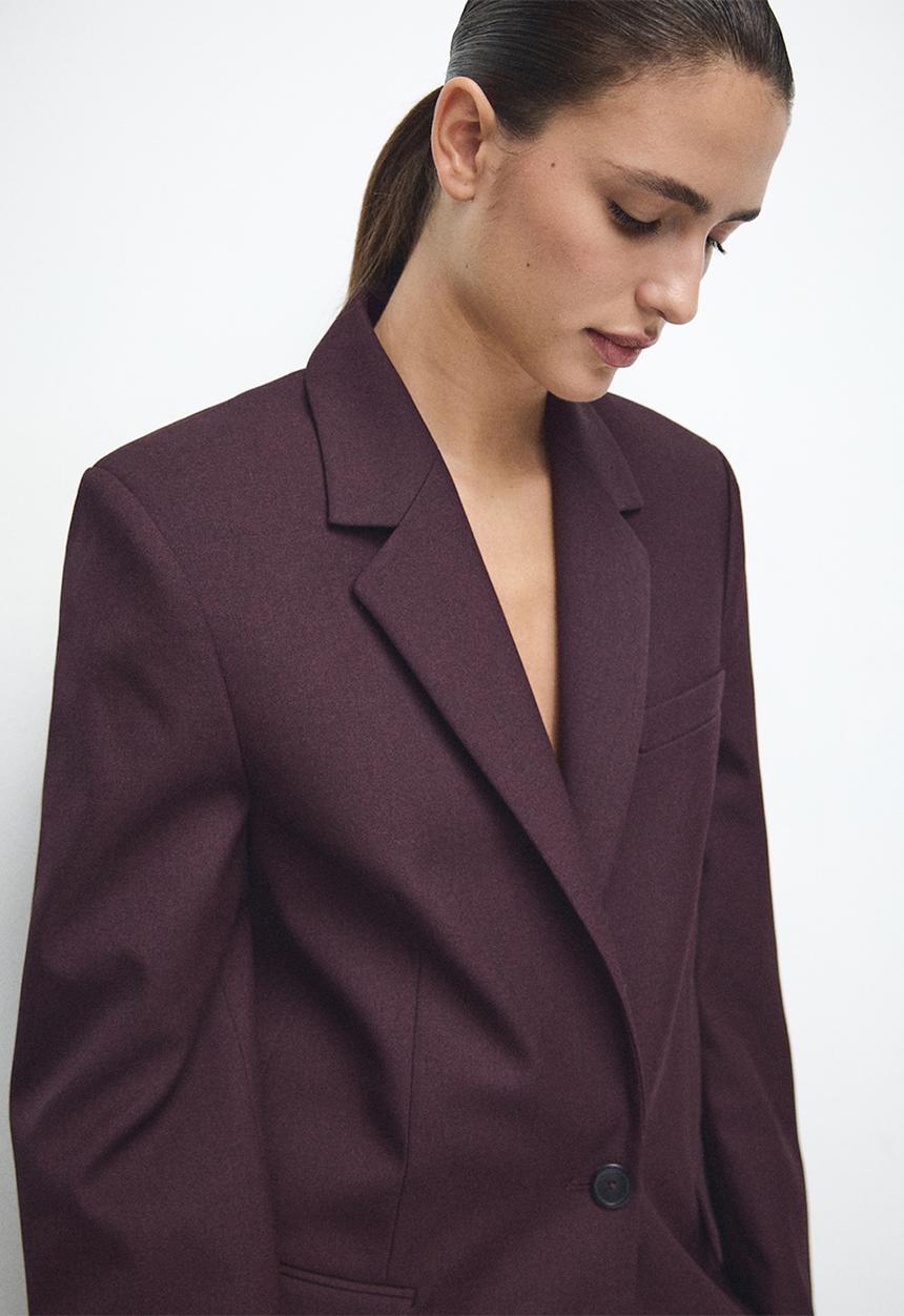 MANGO - Blazer hidra - dark red