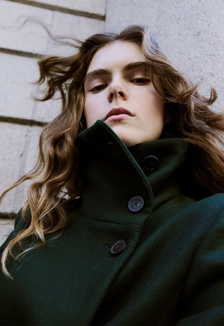 MANGO - Coat sirenita - green