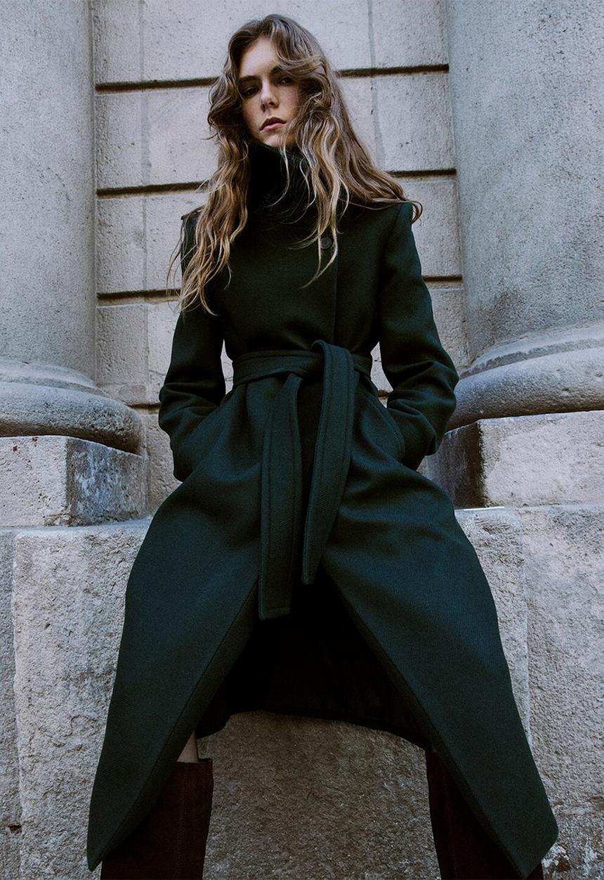 MANGO - Coat sirenita - green