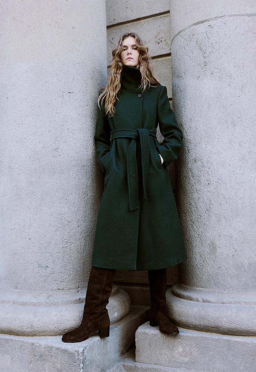 MANGO - Coat sirenita - green