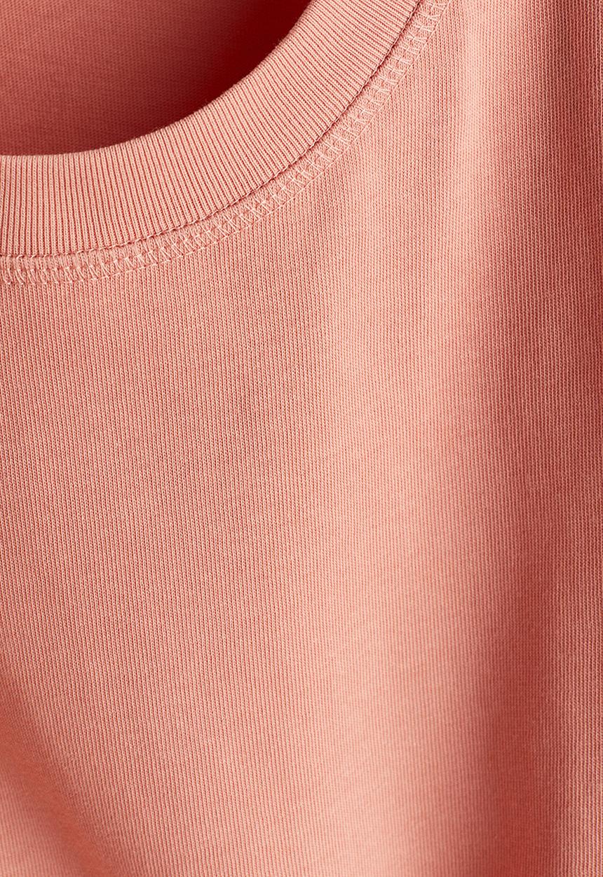 H&M - Oversized cotton t-shirt - light coral pink 