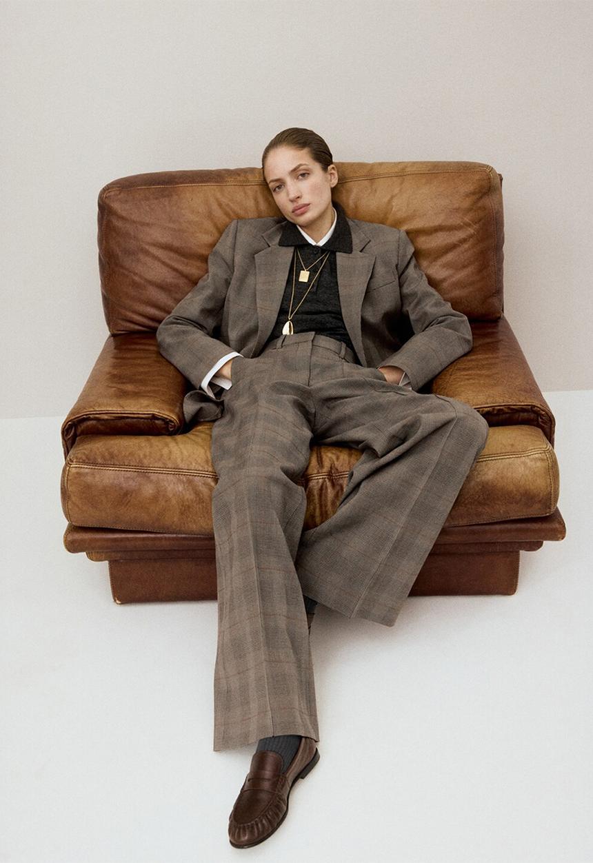 MANGO - Trousers monet - brown