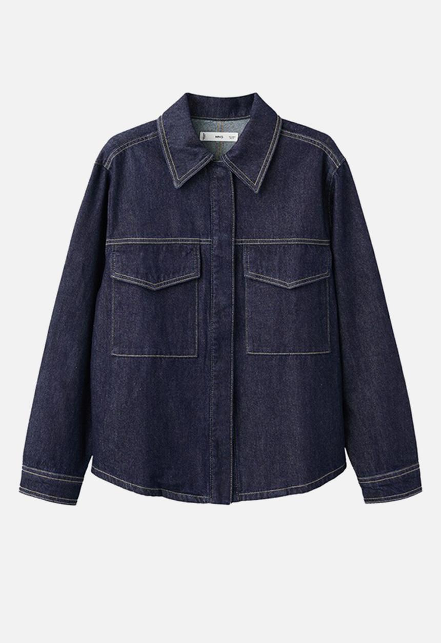 MANGO - Shirt aylin - open blue