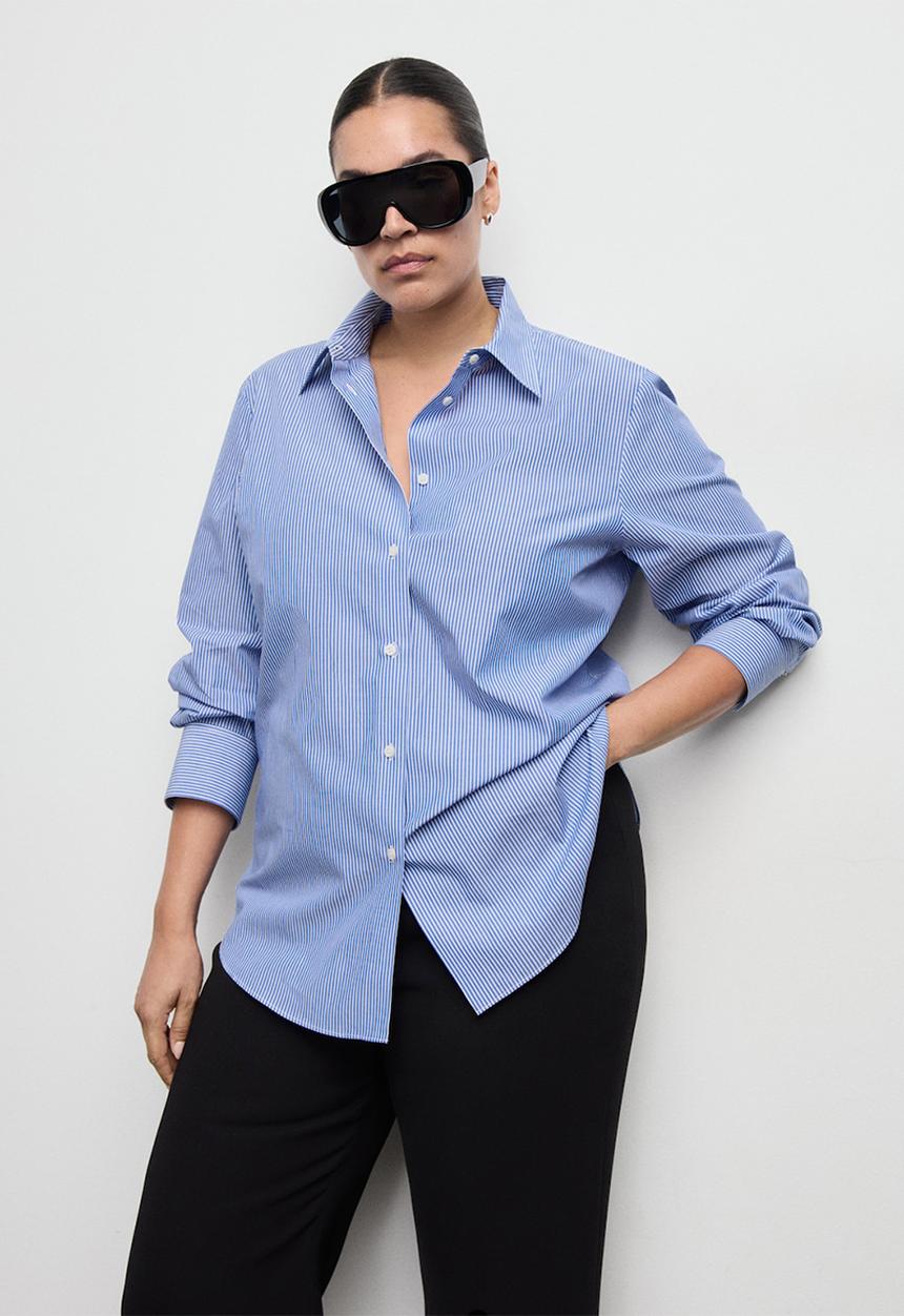 MANGO - Shirt regu - light/pastel blue