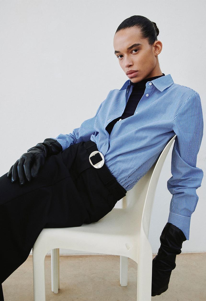 MANGO - Shirt regu - light/pastel blue