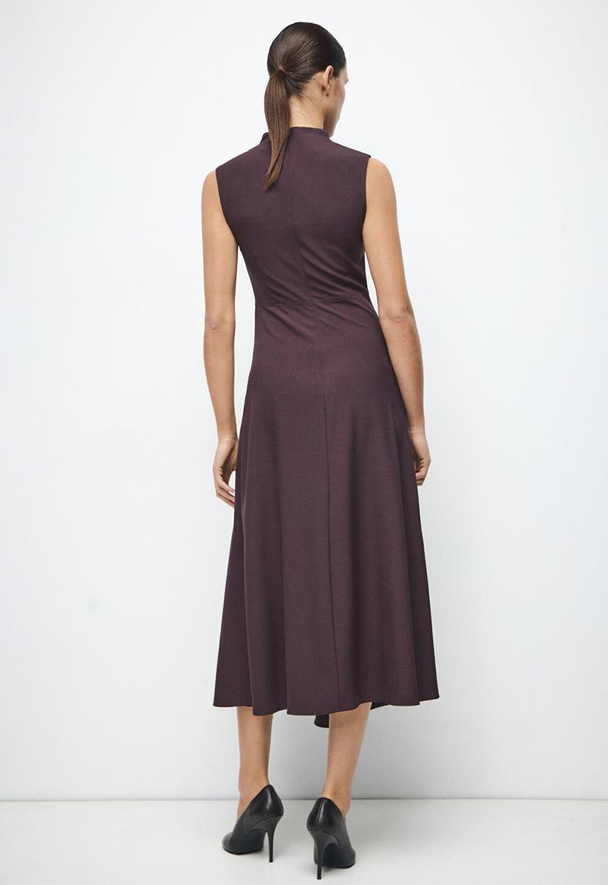 MANGO - Dress elea - burgundy