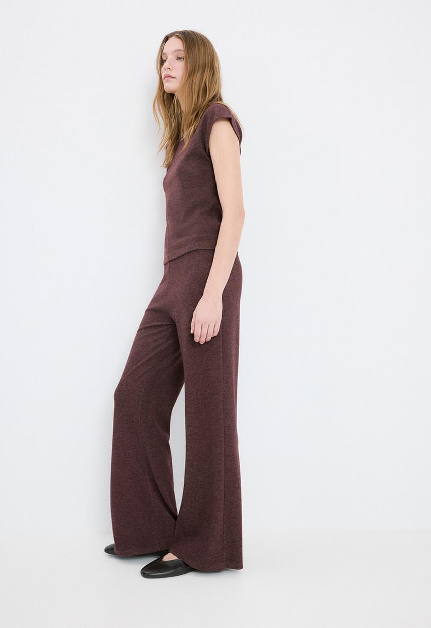MANGO - Trousers michi - dark red