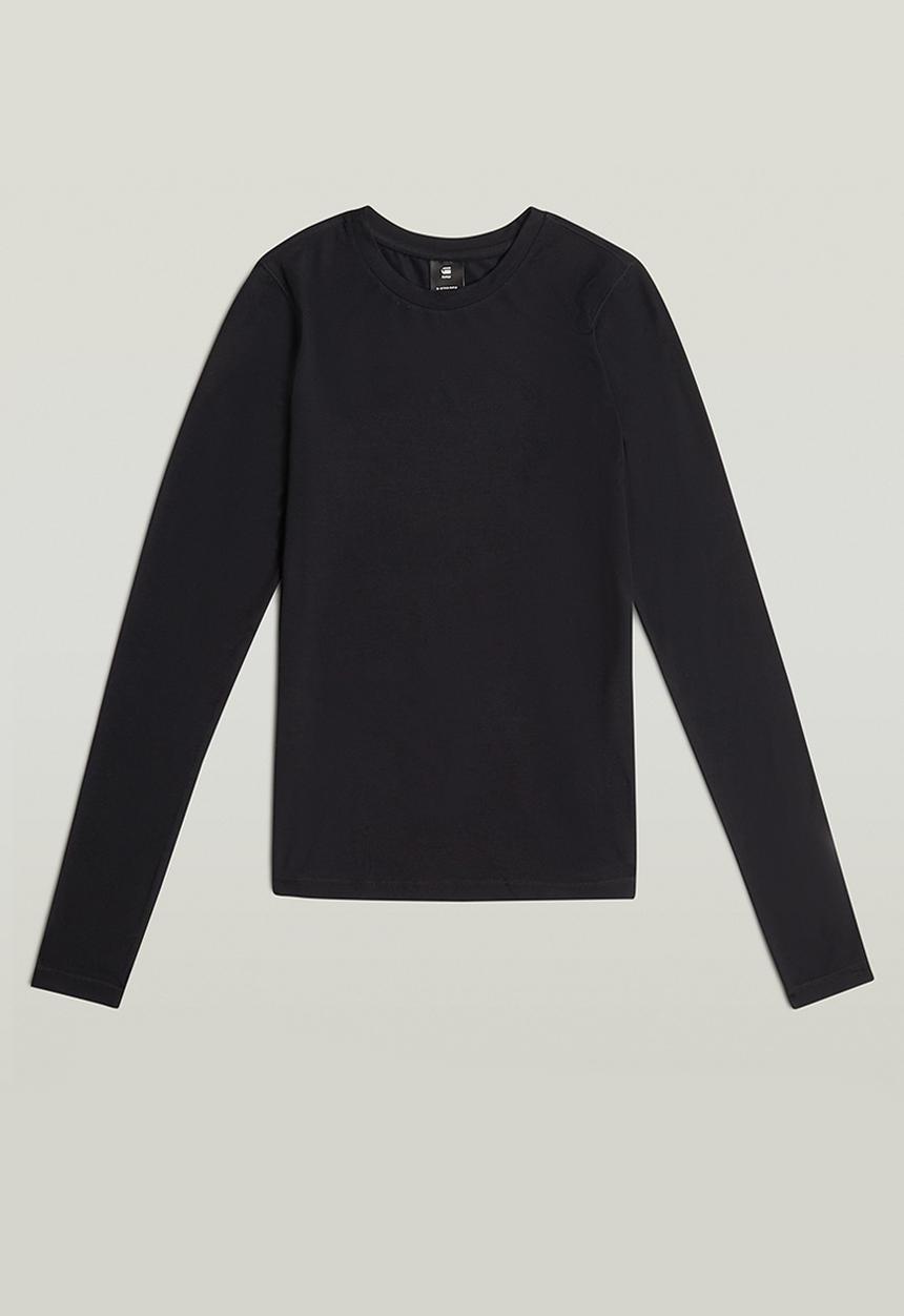 G-STAR - Crew slim t l\s wmn - black